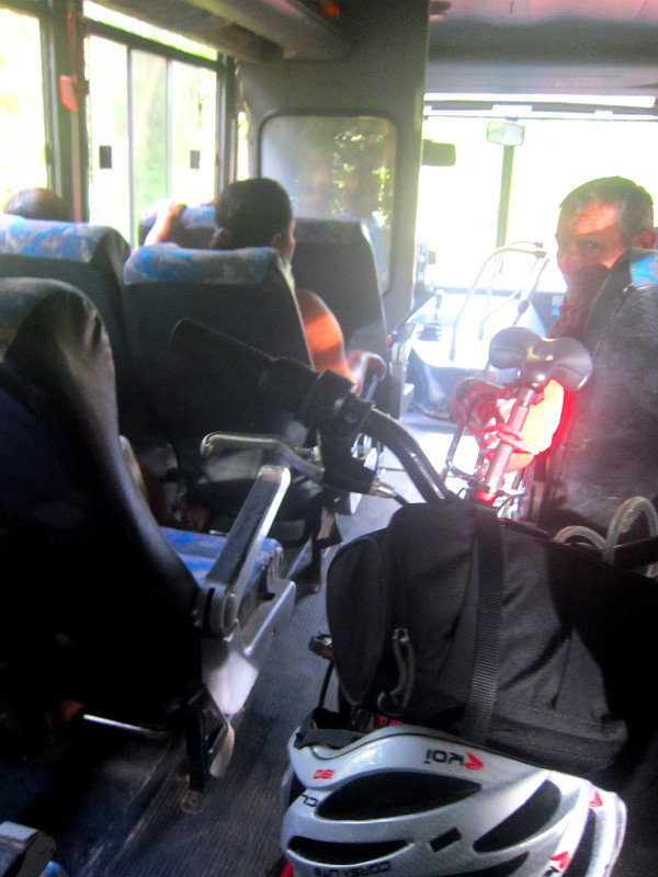 We were asked to bring our bikes up in the bus. 