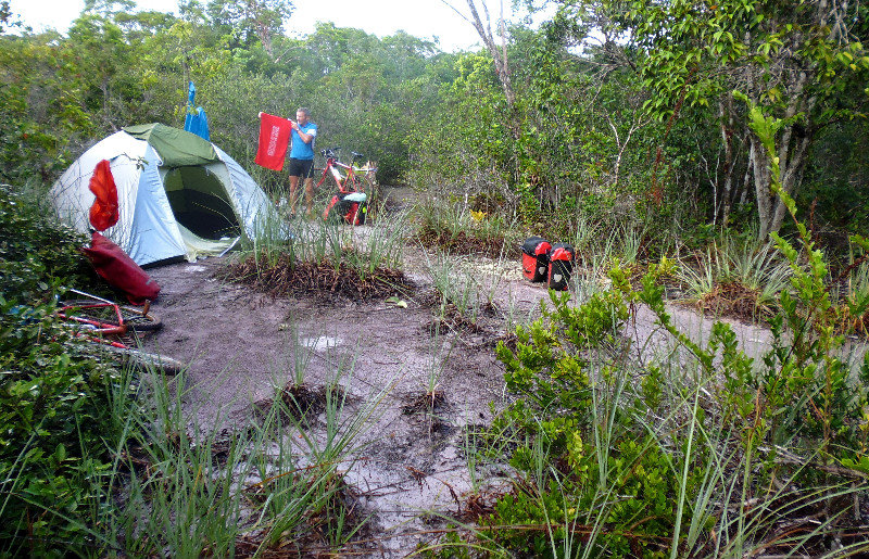 the most peaceful place to camp, hidden in the bush, on our way to Itacare, 