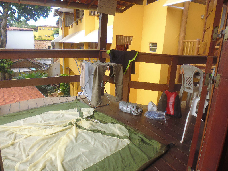 our balcony on the first afternoon... drying everything up!