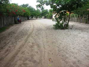 in Caraiva, streets are all sand... 
