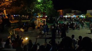 Religious gathering on the main square in Trancoso
