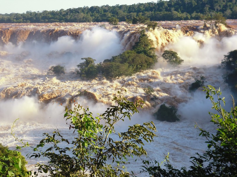overflowing Iguacu Falls!