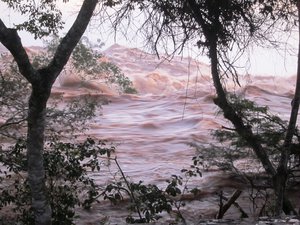 flooding at Iguacu Falls