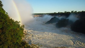 evening light at Iguacu Falls