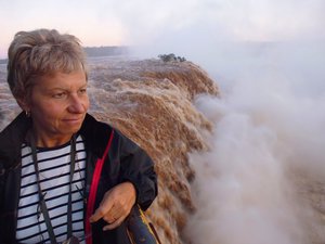 Mom at the Iguacu Falls