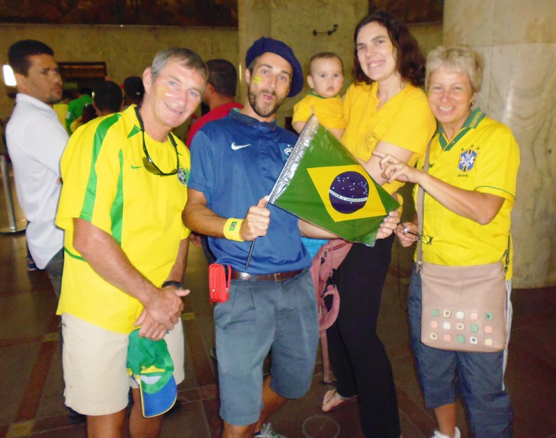 The Chirons + Sarah and Camillo!   Vamos Brasil!