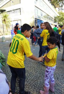 Everyone in Brazil was wearing a Neymar jersey!