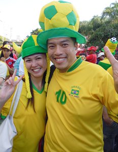 They have traveled from Singapore to support Brazil!
