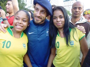 With young Brazilian fans