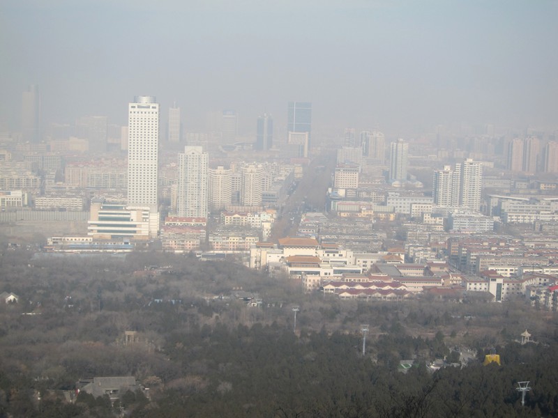 View of Jinan from the surrounding hills.