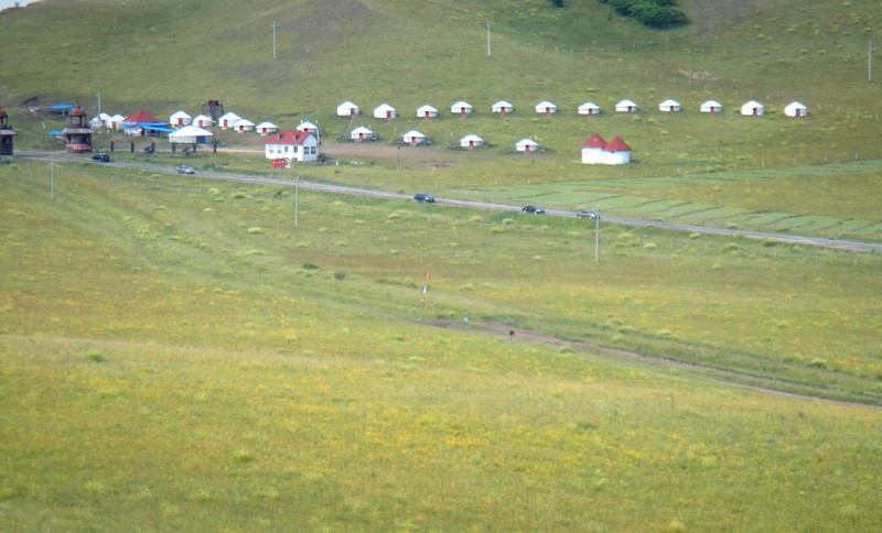 A few yurts for tourists