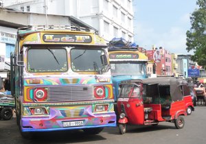 colorful transports in Colombo