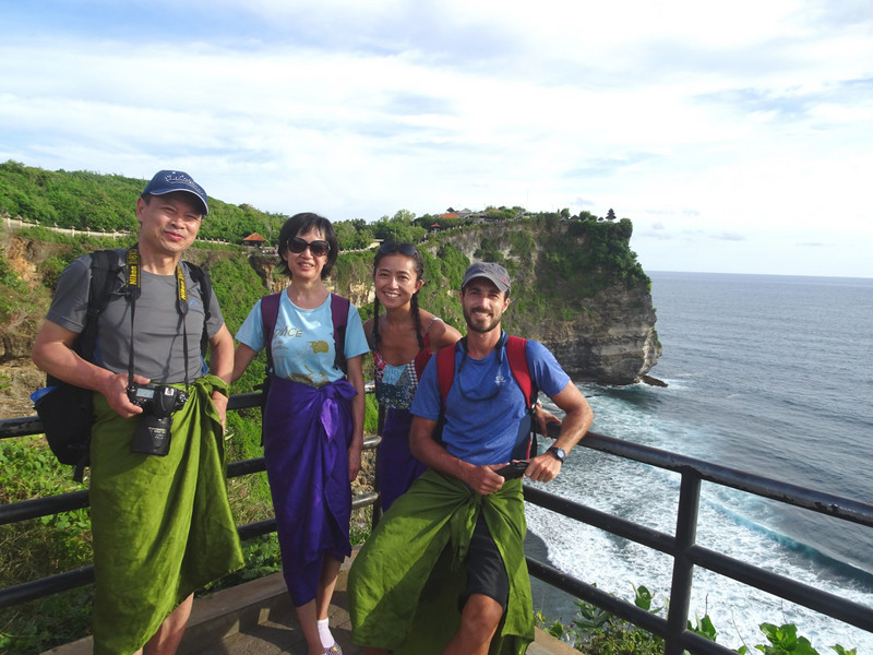 Visiting Uluwatu with Becky's family. 