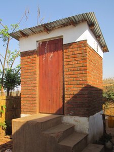 Ecosan latrine outside