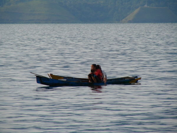 Fischfang auf dem Lake Toba