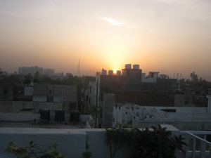Sunrise in Delhi: 5am