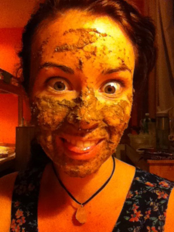 Herbs on my face!