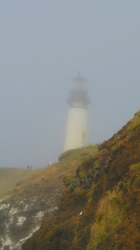 Fog Perspective of Lighthouse