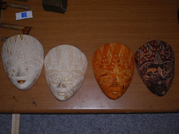 stages of making the masks