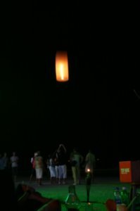 letting lantern into the sky
