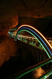 even in a natural limestone cave...you have...neon light bridges..wow they were advanced!