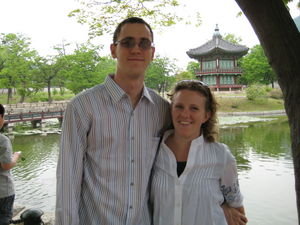 John and I at the temple