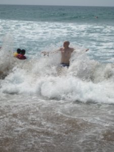 beating up the waves!
