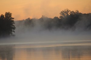 Smoke on the water in early morning