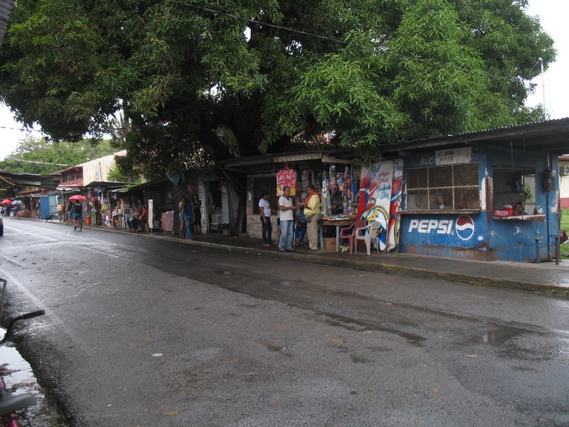 Vendors lining the street