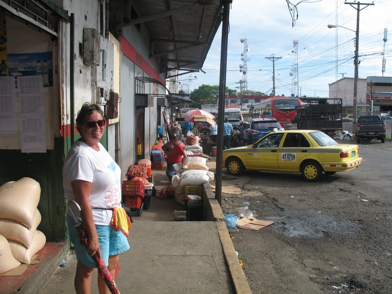 A typical street with vendors in David