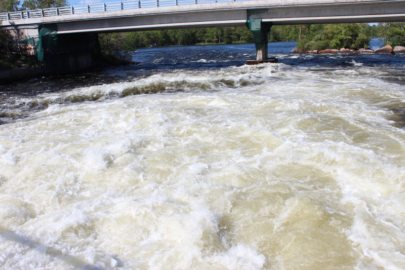 Water coming from Buckhorn dam