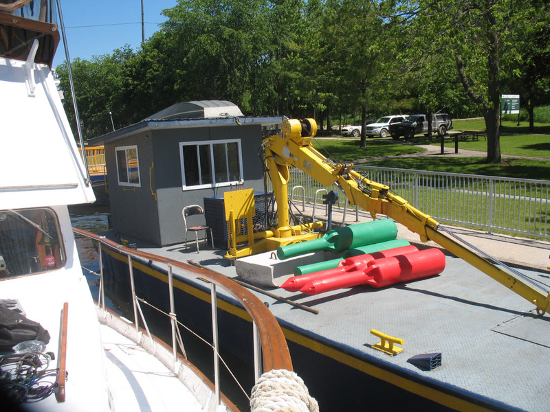 Trent Severn barge in the lock with us