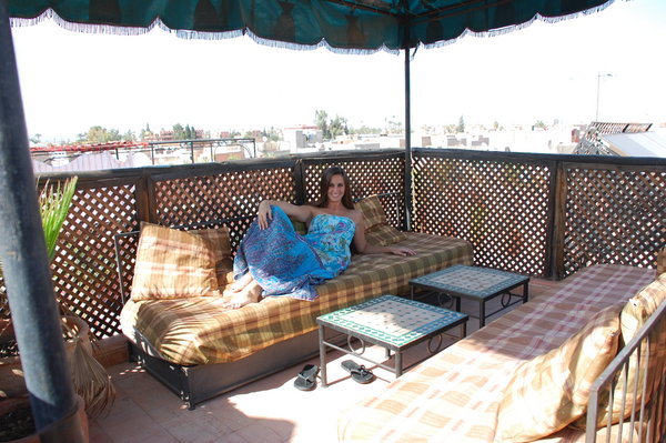 Chilling on the roof of the Riad