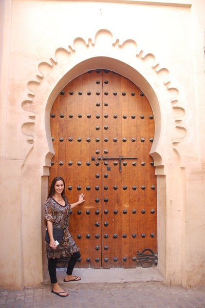 Door in the streets of the medina