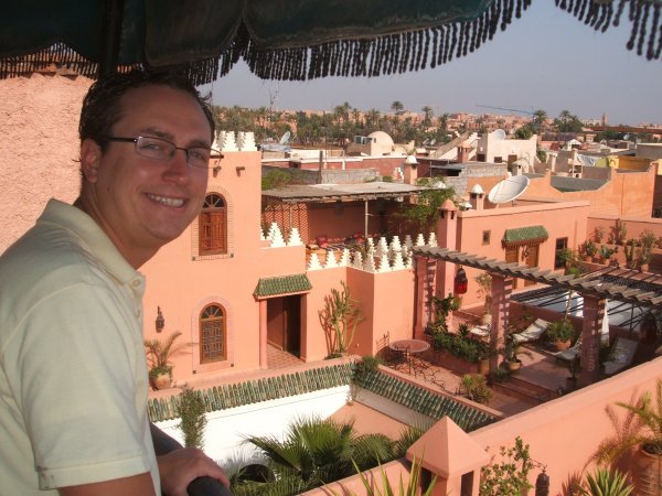 David on the roof of the Riad 1
