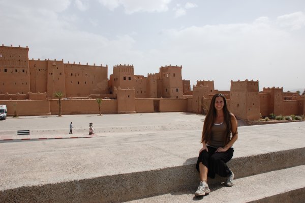 Laure in front of the Kasbah