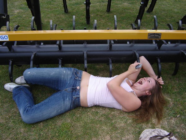 Alison is eaten by a combine harvested at the shows! 