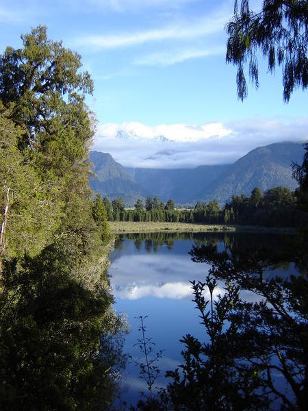 Reflections of the Alps in Lake Matheson