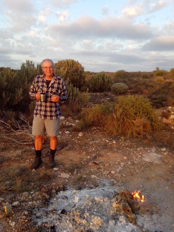 Brekky at the campfire