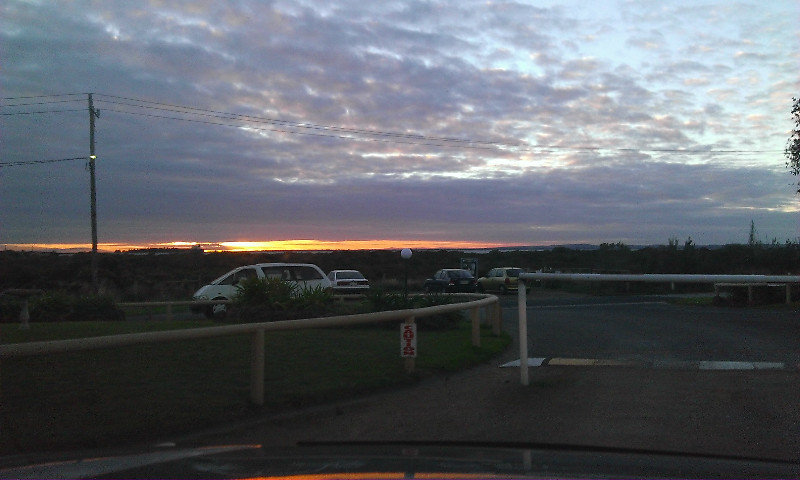Sunrise from our Caravan 24th April 2013