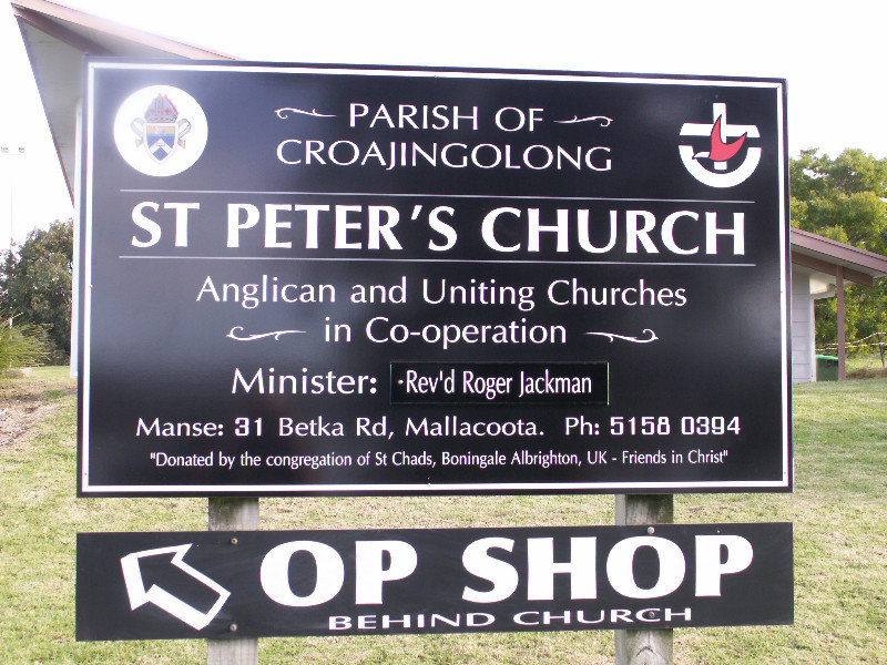 The new sign at St Peters
