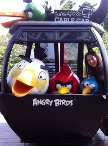 I take a ride with the Angry Birds.