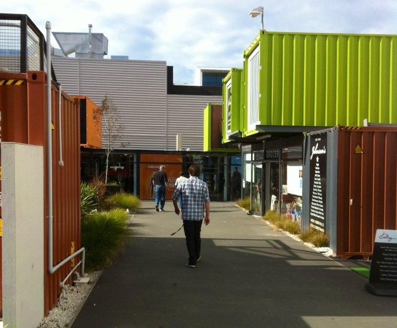 Shops rebuilt from shipping containers