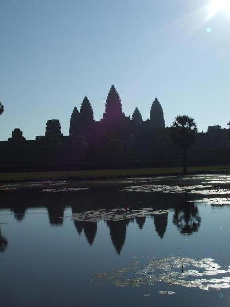 Angkor Wat reflections in the morning sun