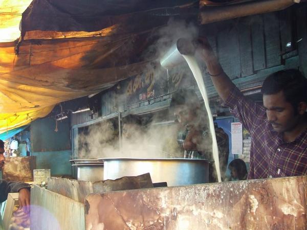 Steaming tea stall