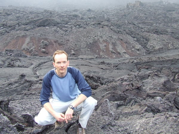 Posing on (cold) lava