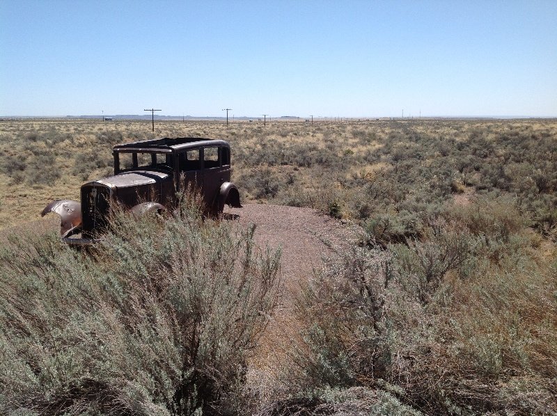Old Route 66 passing through Petrified Forest