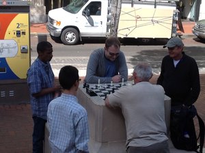 Chess playing in Pioneer Square