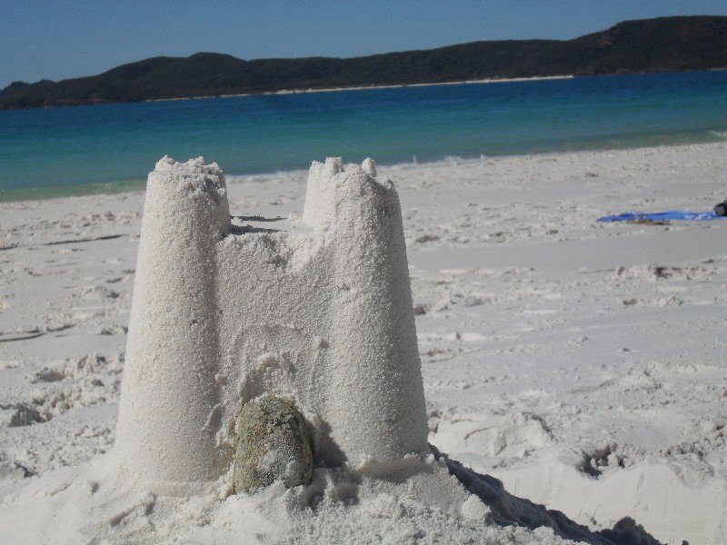 An excellent use of perfect white sand