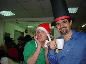 Matty and Jay in full Christmas mode 
